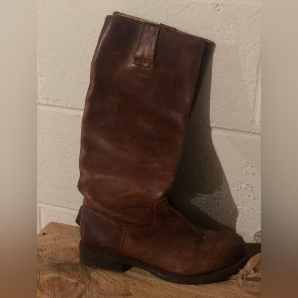 Tall leather Frye boots